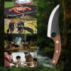 Viking Knife Japanese Professional Kitchen Knife, Hand Forged Meat Cleaver Knife With Finger Hole And Heart Hanging Hole